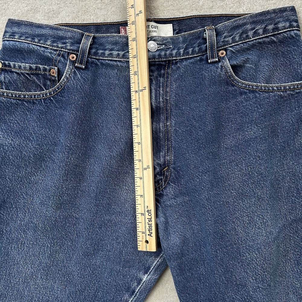 Levis 517 Jeans Mens 34x33 Bootcut 100% Cotton Blue Denim Dark - Picture 4 of 9